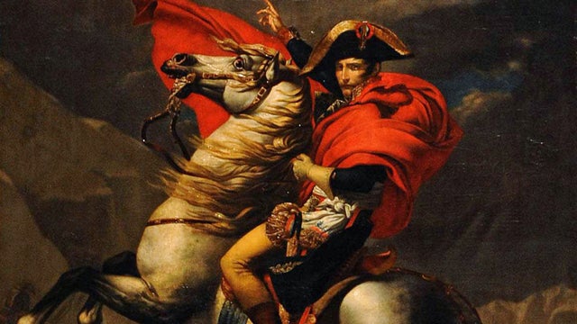 The painting "Napoleon Bonaparte Crossing the Alps" 
