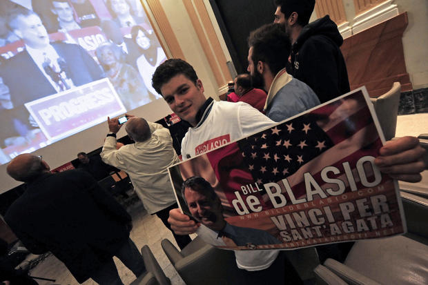 De Blasio Support In Italy 