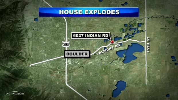 BOULDER HOME EXPLOSION map 