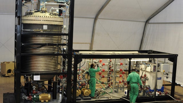 The hydrolysis unit of the U.S. military's Field Deployable Hydrolysis System 