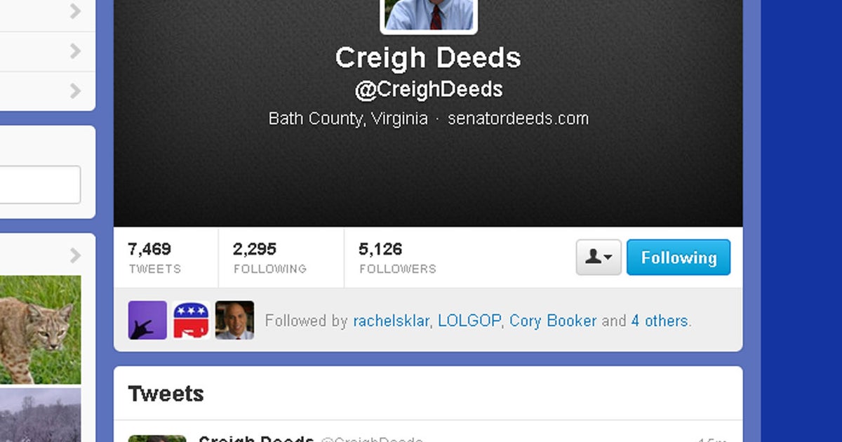 Virginia State Senator Creigh Deeds released from hospital, tweets "I
