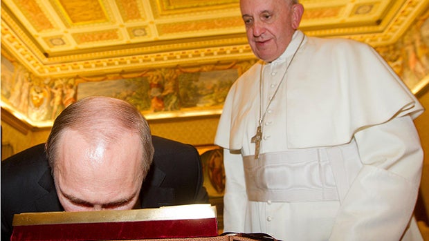 Putin with Pope 