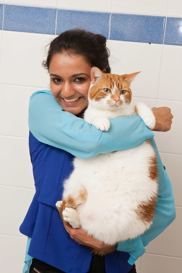 021_Prince, at the start of PDSA Pet Fit Club, with his owner Farrah Allarakha.jpg 