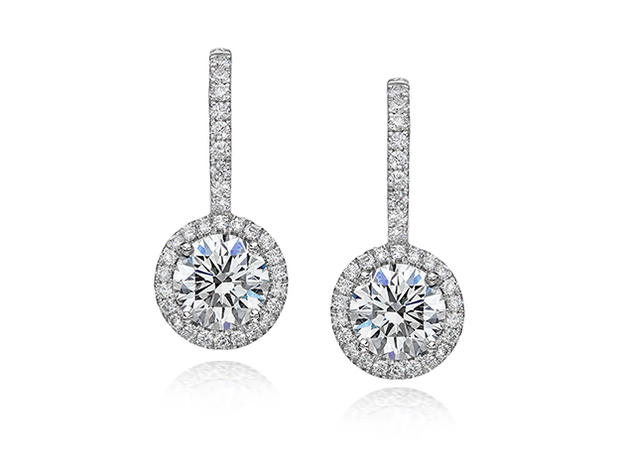 diamond drops earrings 