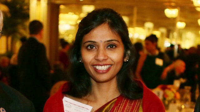 December 2013 photo shows Devyani Khobragade, India's deputy consul general, during the India Studies Stony Brook University fund raiser event at Long Island, New York 
