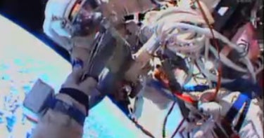 Spacewalk begins to install Earth-view cameras on space station - CBS News