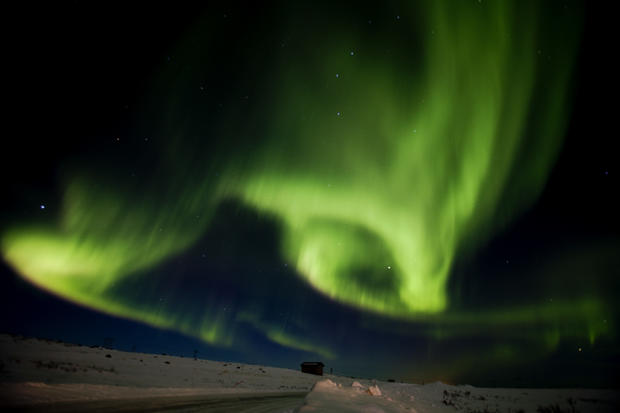 Aurora borealis, or northern lights, fil 