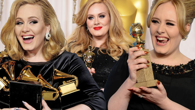 Adele awards Grammy Oscar Golden Globe trophies.jpg 