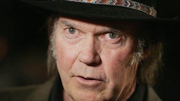 neil young wearing hat 