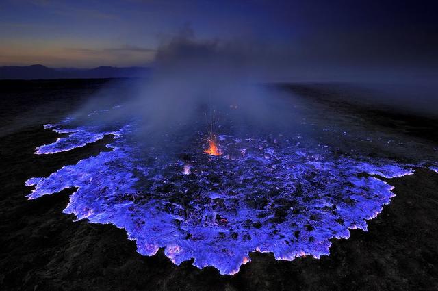 Bright blue flames on Craiyon