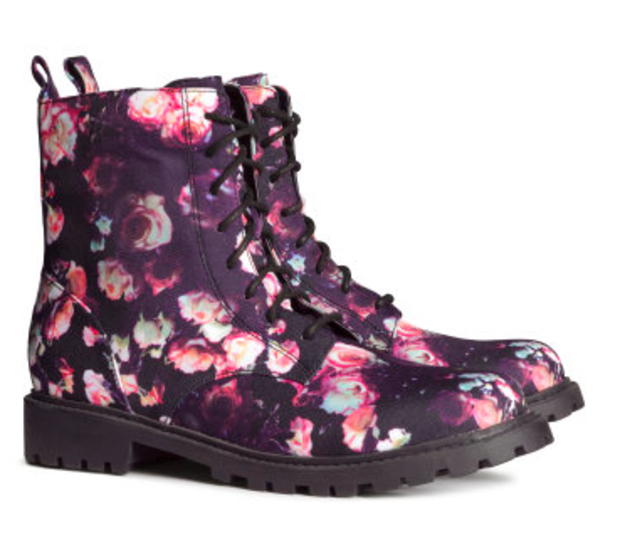 H&amp;M Floral High Boots 