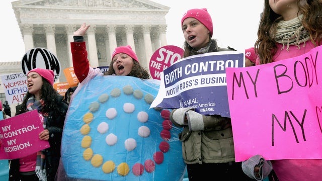 supreme court birth control demonstrators 