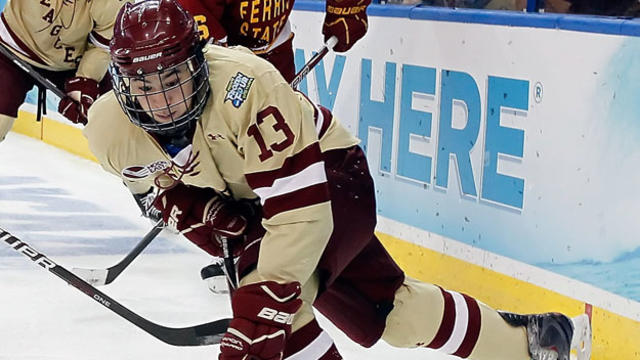BC's Johnny Gaudreau wins Hobey Baker, signs with Calgary Flames