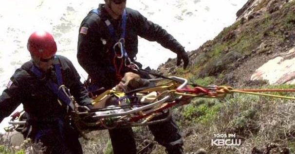 Puppy rescued after falling 200 feet from cliff in Northern California