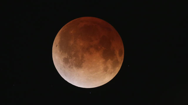  The moon is seen during a total lunar eclipse 