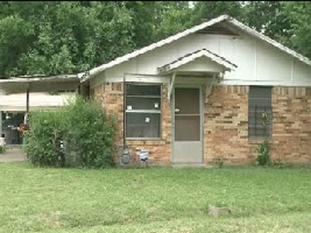 The scene of a fatal shooting in Hearne, Texas 