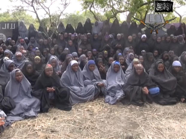 Young women appear in a video produced by Boko Haram 