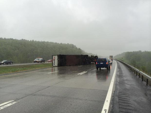 Tractor Trailer Toppled 
