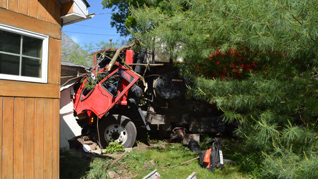 Street Sweeper Crashes Into Sparta Township House 