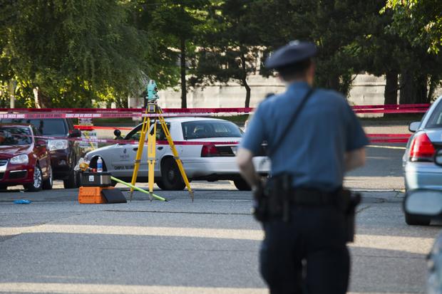 Police scouring scene of shooting on campus of Seattle Pacific University in Washington on June 5, 2014 