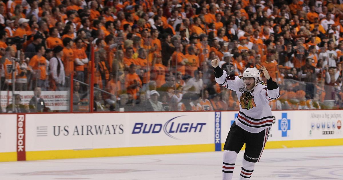 Patrick Kane with the Stanley Cup Game 6 of the 2015 Stanley Cup
