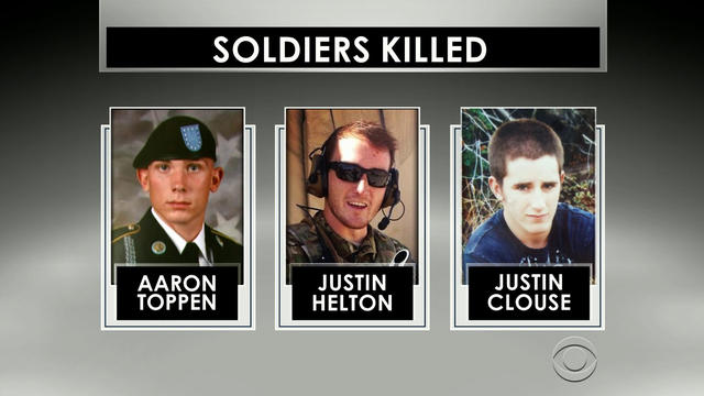 ​Three U.S. troops killed in a June 9, 2014, friendly fire airstrike in southeastern Afghanistan 