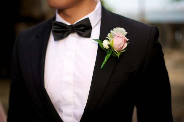 tuxedo groomsman suit bow tie 