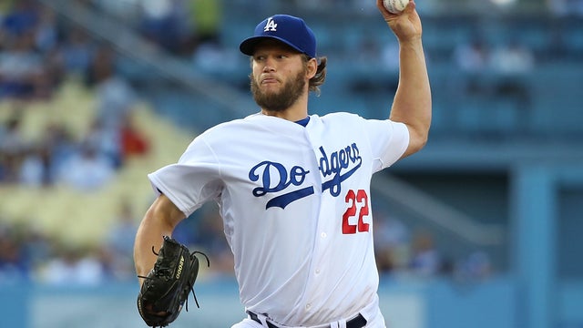 Clayton Kershaw, of the Los Angeles Dodgers, pitches in  first inning of what would become his first career n0-hitter, over Colorado Rockies at Dodger Stadium on June 18, 2014 in L.A. 