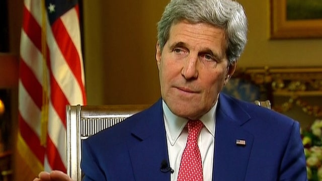 ​Secretary of State John Kerry speaks to CBS News correspondent Margaret Brennan in Erbil 