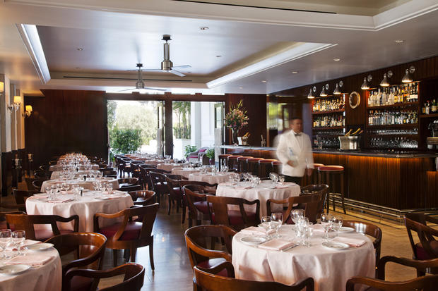 Mr. C Beverly Hills Restaurant with Waiter 