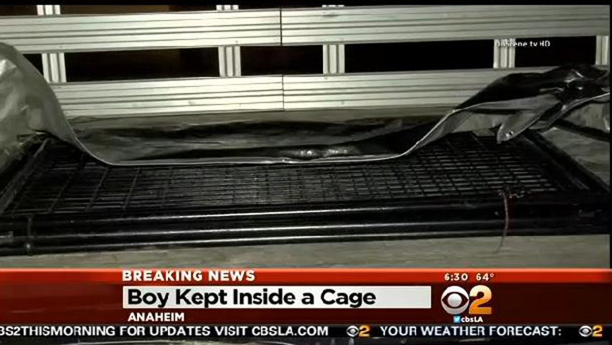 Parents arrested for allegedly keeping autistic son, 11, in cage in