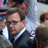 Former Editor of the News of the World Andy Coulson arrives for the sentencing at the Old Bailey court house in London 
