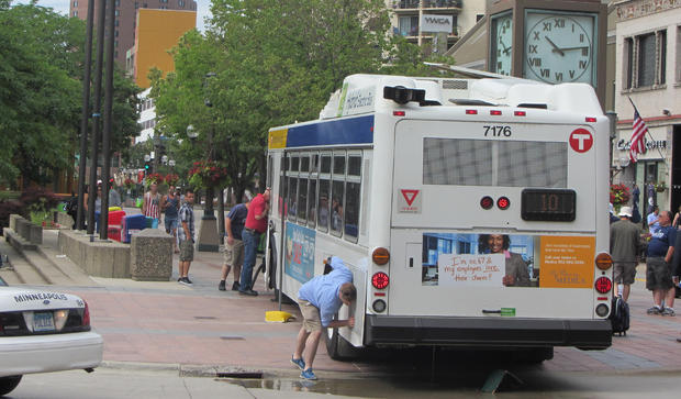 Metro Transit Bus Crash In DT Mpls. - July 4, 2014 