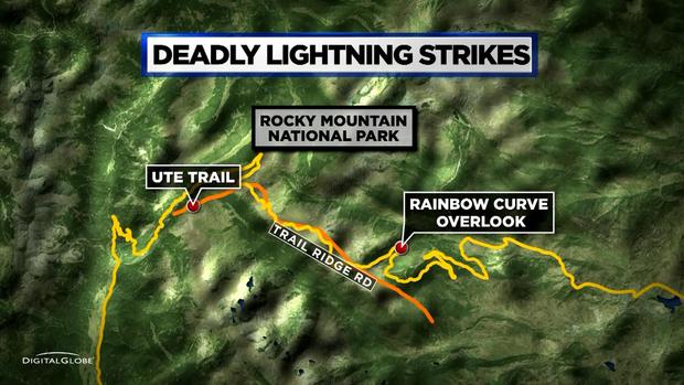 Lightning Strike Deaths map 