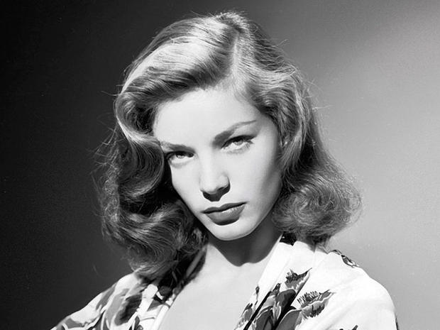1940s publicity shot of actress Lauren Bacall 