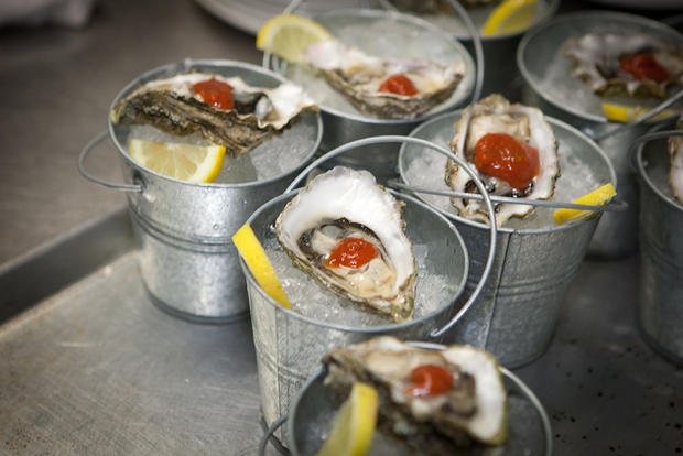 Messhall Kitchen oysters in buckets 