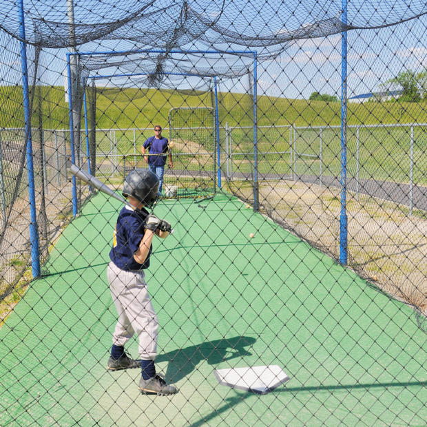 batting cage baseball swing baseball bat 