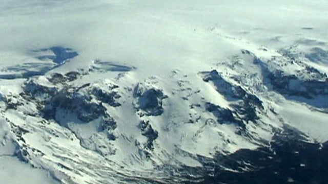 Iceland's Bardarbunga volcano is seen Aug. 23, 2014, in this aerial picture provided by the Icelandic National Broadcasting Service. 