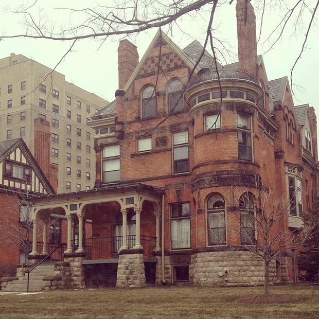 Victorian homes line the streets of Corktown in Detroit. (Credit, Michael Ferro) 