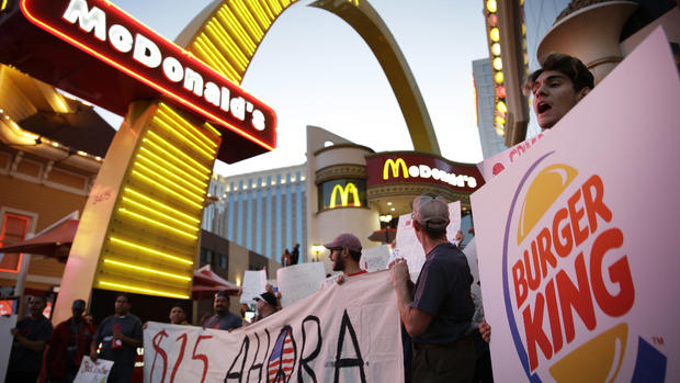 Fast food workers protest 