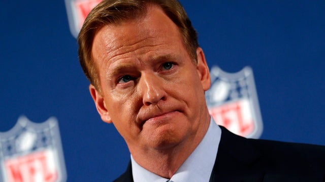NFL Commissioner Roger Goodell speaks at a news conference to address domestic violence issues and the NFL's personal conduct policy in New York Sept. 19, 2014. 