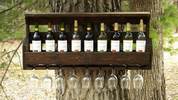 pallet wine rack 