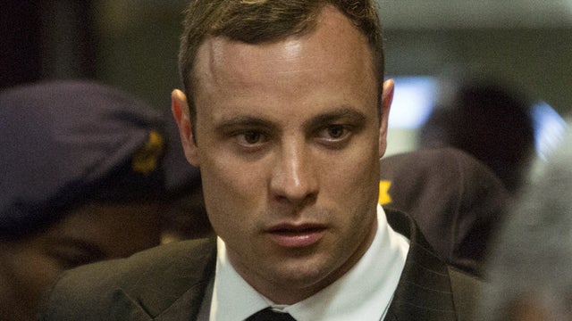 South African athlete Oscar Pistorius arrives at the High Court in Pretoria 