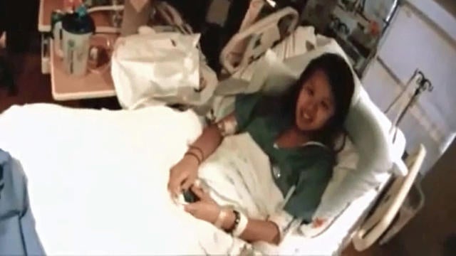 ​Texas nurse Nina Pham, who contracted Ebola at Dallas' Texas Health Presbyterian Hospital, appears in a video before leaving the facility for transfer to the NIH Clinical Center in Maryland 