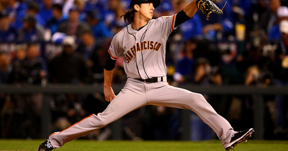 San Francisco Giants' pitcher Tim Lincecum is seen prior to the