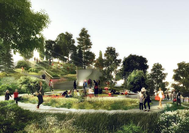 Proposed park at Pier 55 