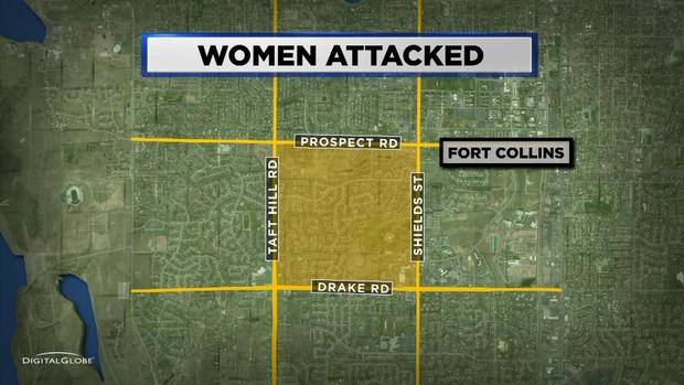 CSU Woman Attacked Colorado State University map assaults 