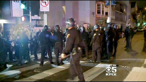 Protesters in San Francisco 