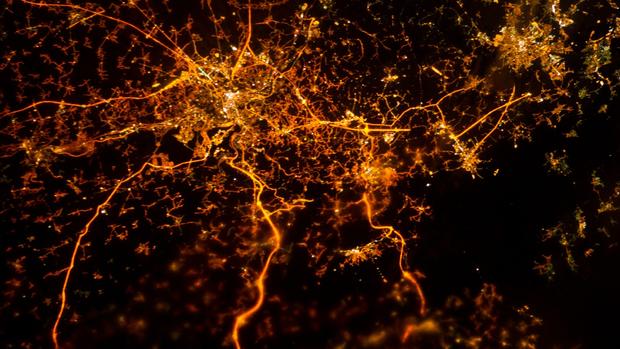 City lights from space 