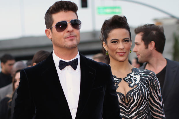 Singer Robin Thicke and actress Paula Patton 